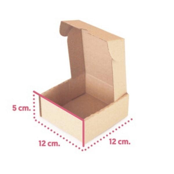 Corrugated Cardboard Box - Made from Recycled Material- 12 cm x 12cm x 5cm